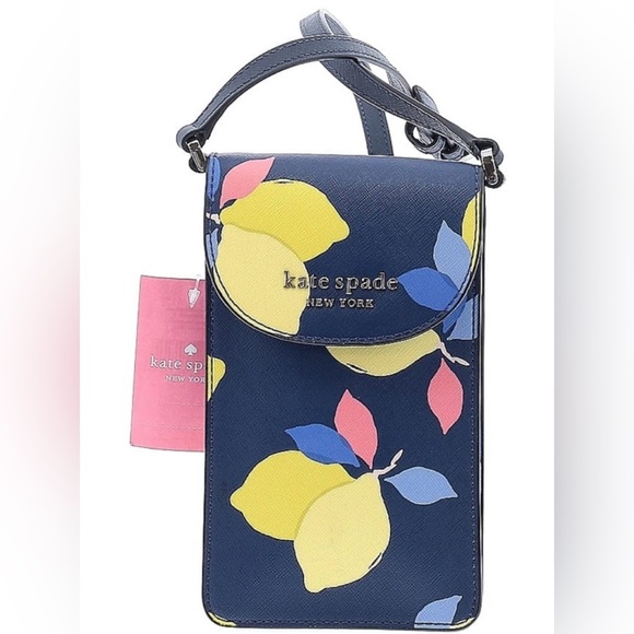 kate spade Handbags - Kate Spade Navy Lemon Print Crossbody